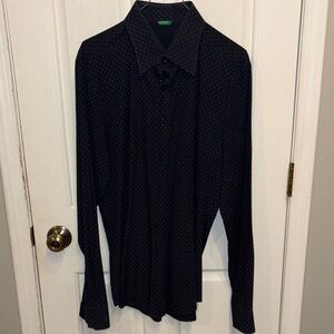 United Colors Of Benetton Navy Patterned Shirt